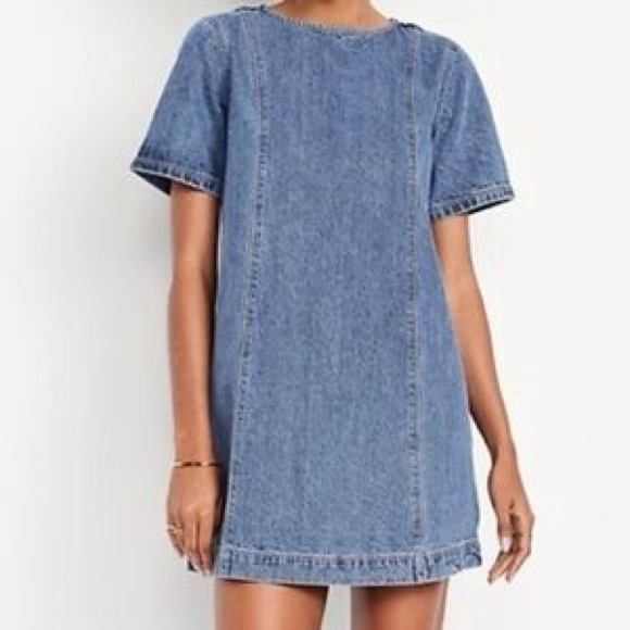 Old Navy Denim Blue Mini Dress - Picture 1 of 5